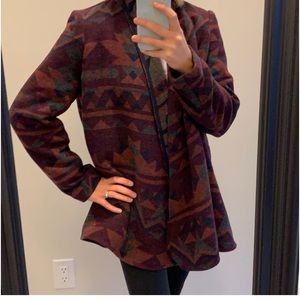 Aztec Printed Blazer Coat